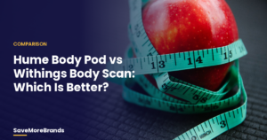 Apple and measuring tape on a table with the title Hume Body Pod vs Withings Body Scan